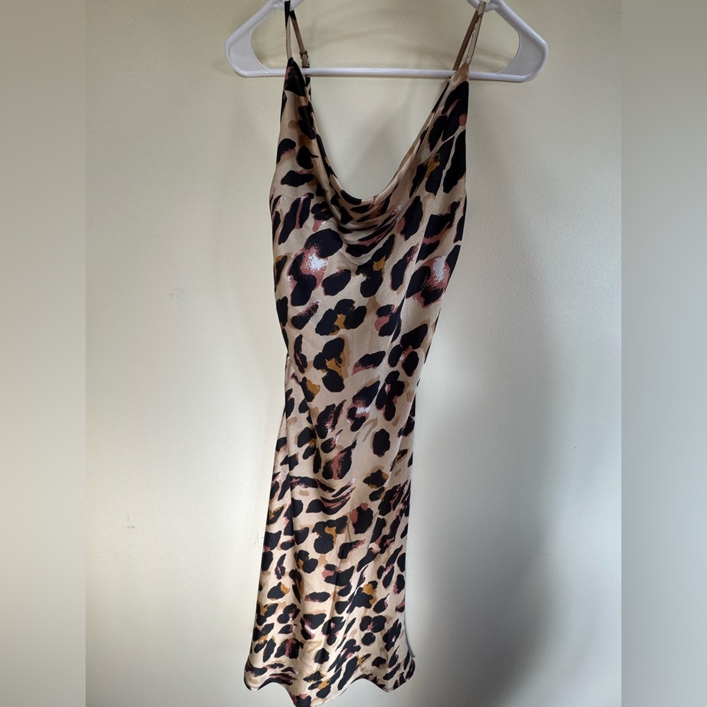 Leopard Print Slip Dress